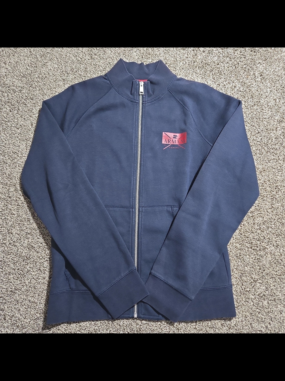 Emporio Armani Navy Full-Zip Track Jacket Mens Size M